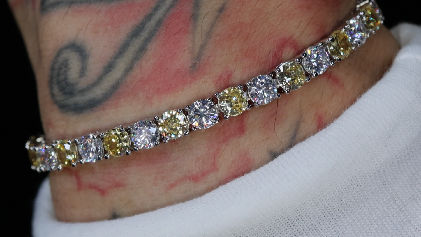 Womens Yellow Diamond Tennis Bracelet