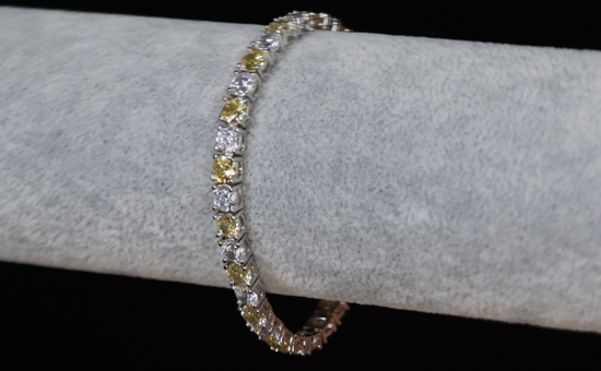 Mens Yellow Diamond Bracelet