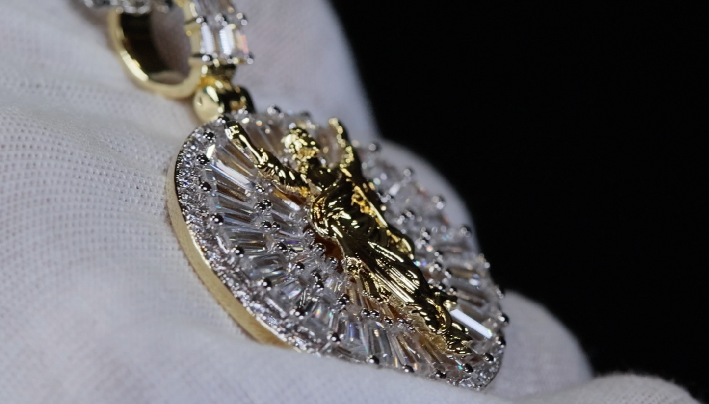 Diamond Jesus Pendant