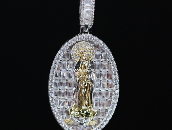 Iced Out Virgin Mary Pendant