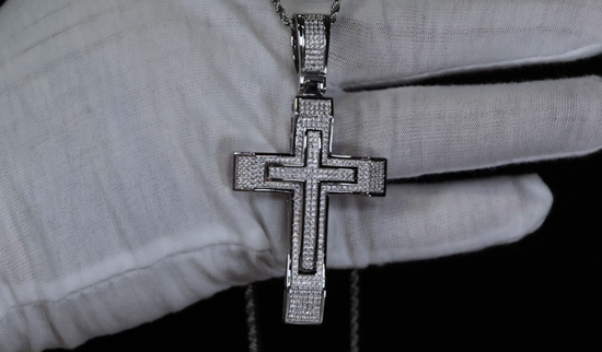 Big Diamond Cross Pendant