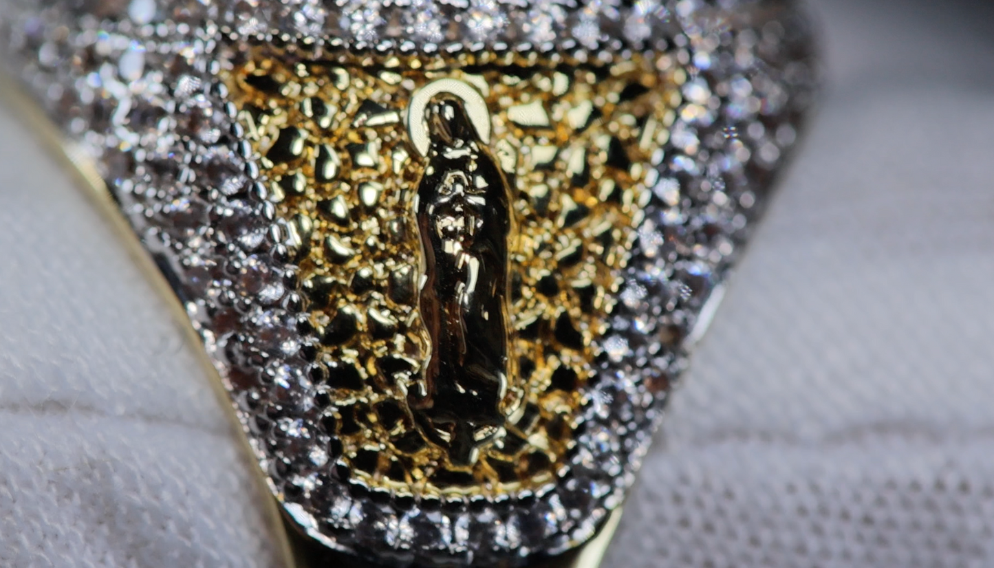 iced out Jesus ring