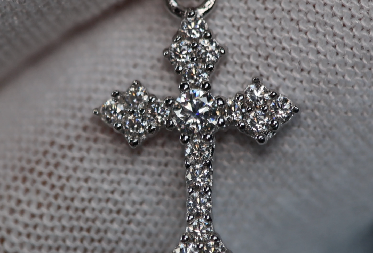 Silver Mens Moissanite Cross Earrings