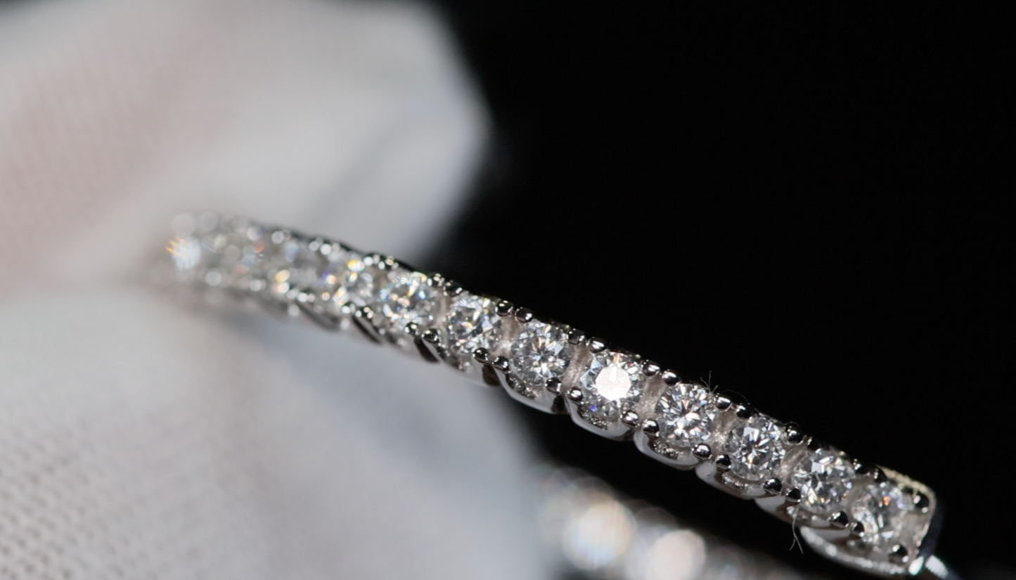 Moissanite Diamond Hoop Earrings