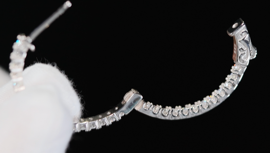 Moissanite Diamond Hoop Earrings