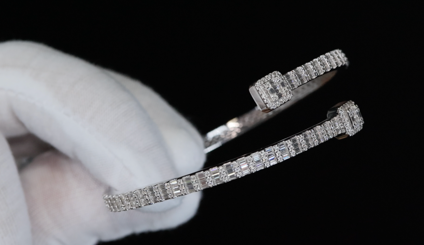 Moissanite Baguette Diamond Bracelet