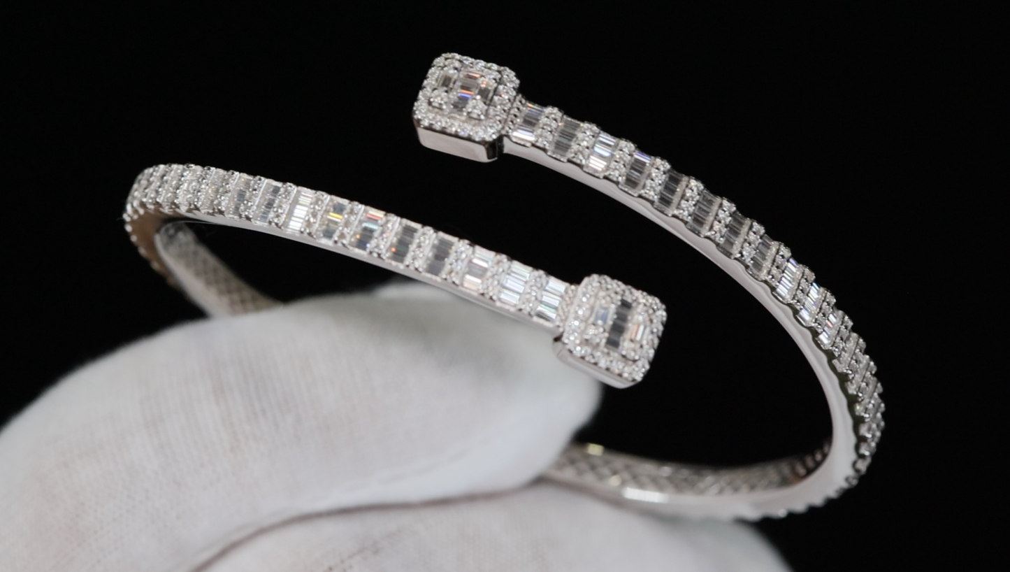 Moissanite Diamond Bangle