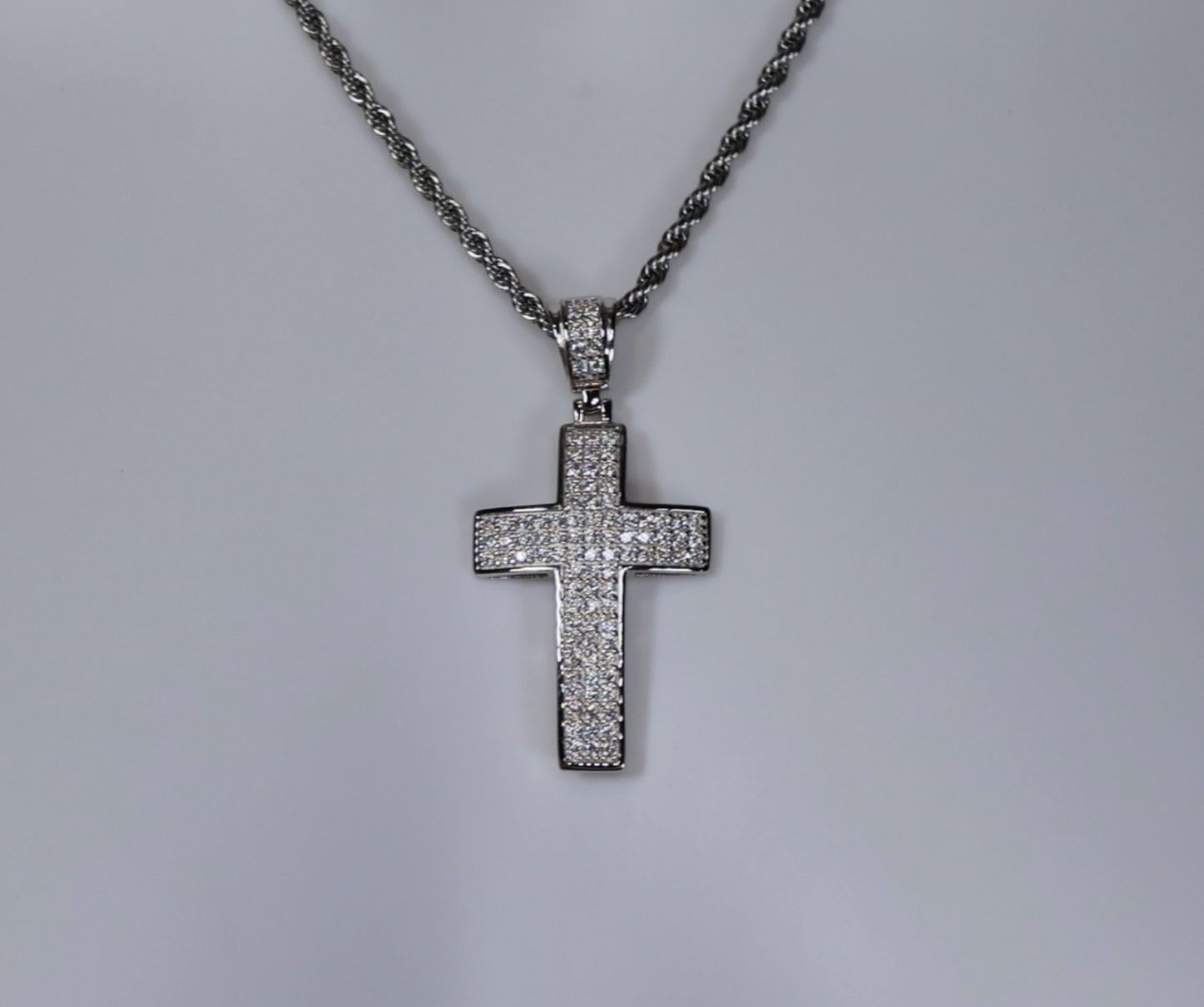 Iced Out Moissanite Cross Pendant