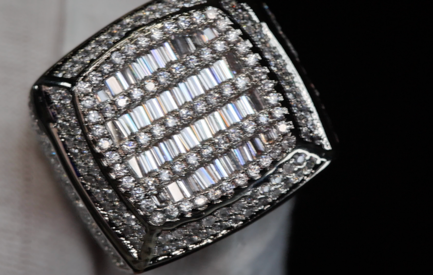 Mens Large Diamond Ring