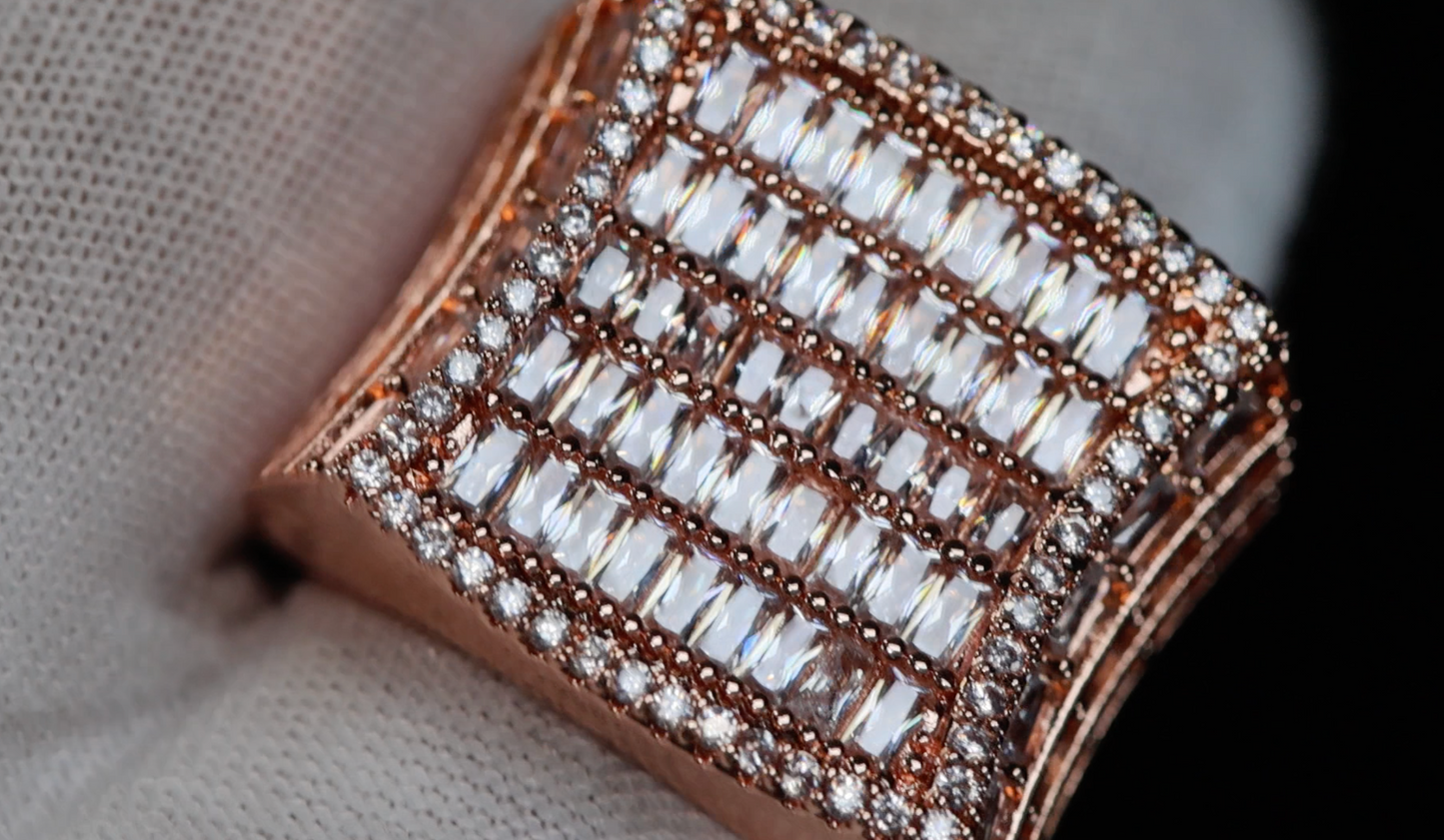 Big Rose Gold Diamond Ring