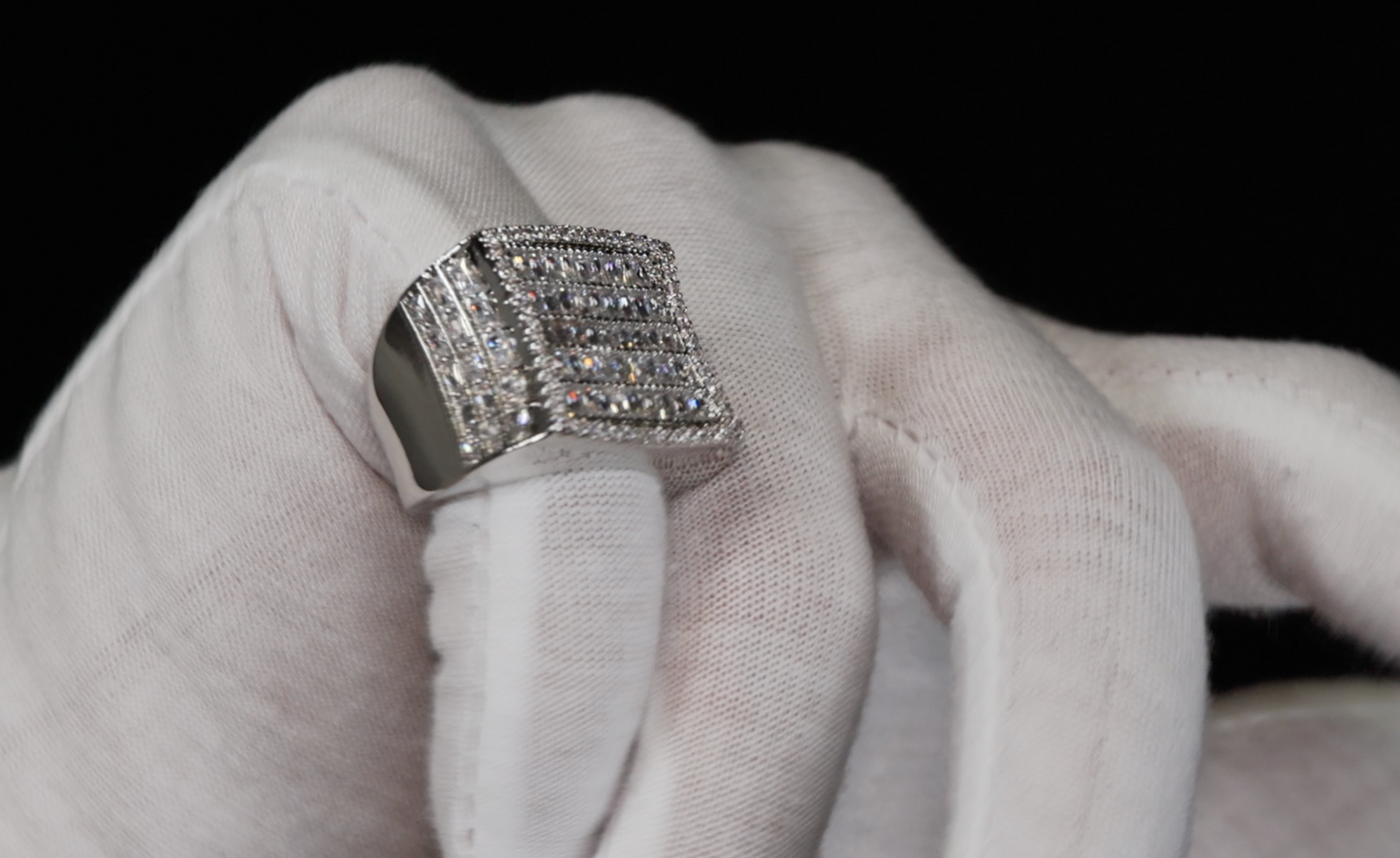 Mens Big Baguette Diamond Ring