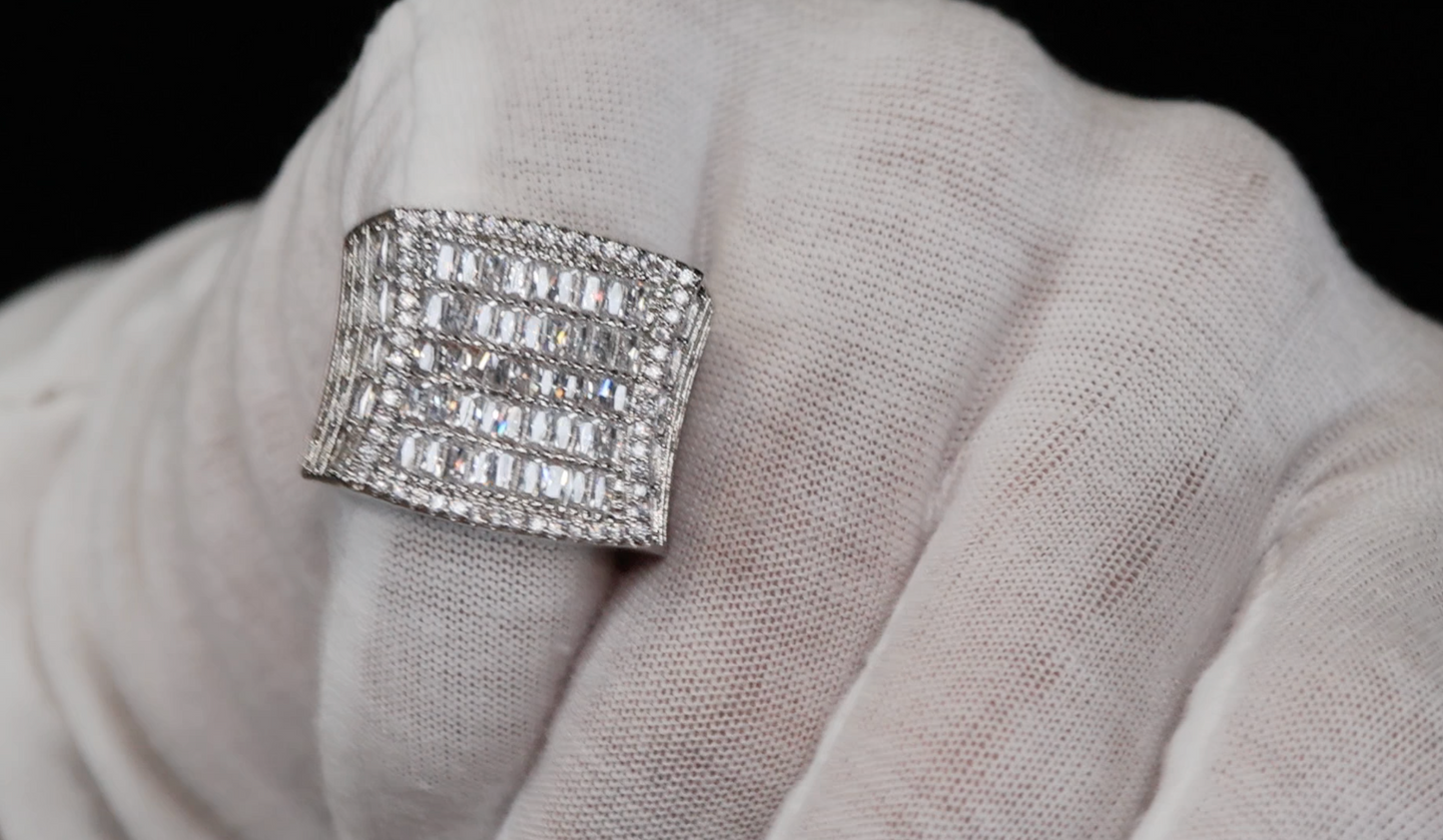 Mens Baguette Diamond Ring