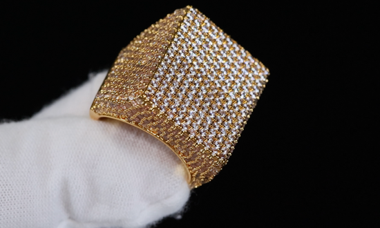 Mens Big Gold Diamond Ring