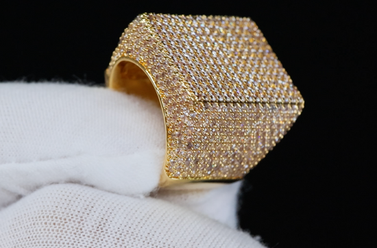 Mens Big Gold Diamond Ring