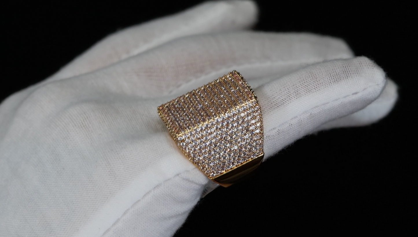 Mens Big Gold Diamond Ring