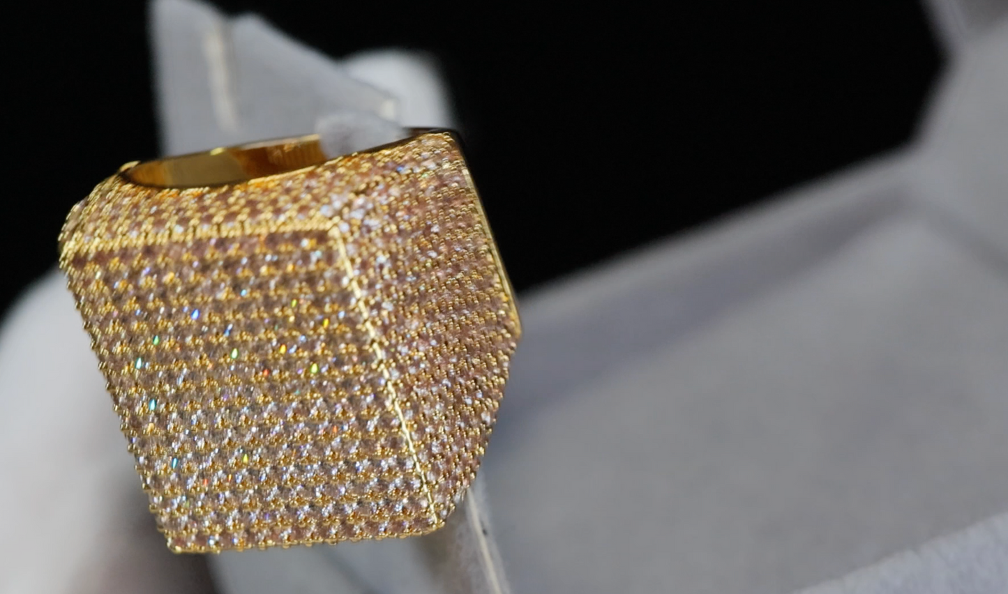 Big Gold Diamond Ring