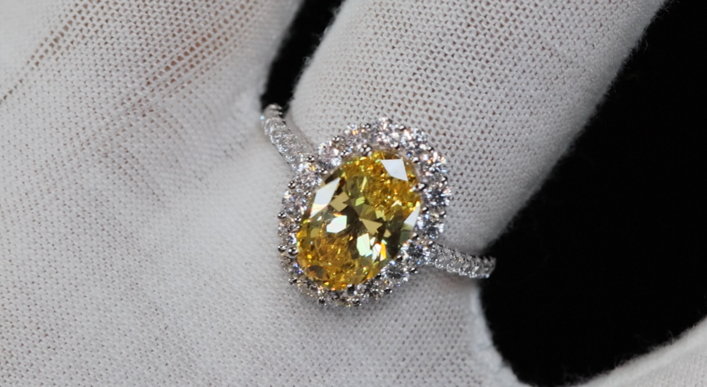 Womens Yellow Diamond Ring