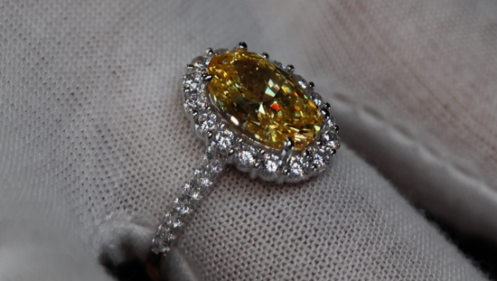 Yellow Oval Diamond Engagement Ring