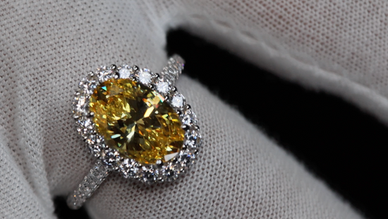 Yellow Oval Diamond Engagement Ring