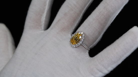 Yellow Oval Diamond Engagement Ring