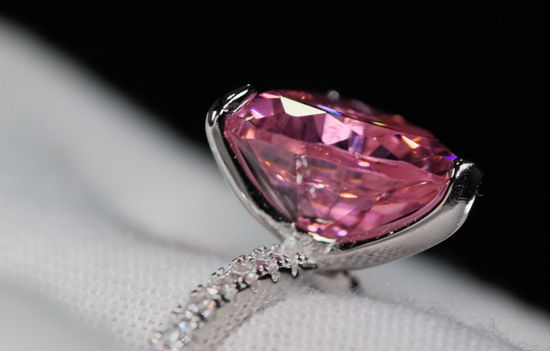 Pink Heart Diamond Ring