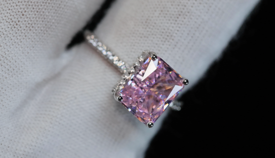 Big Pink Lab Grown Diamond Ring