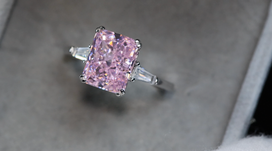 Womens Pink Lab Diamond Ring