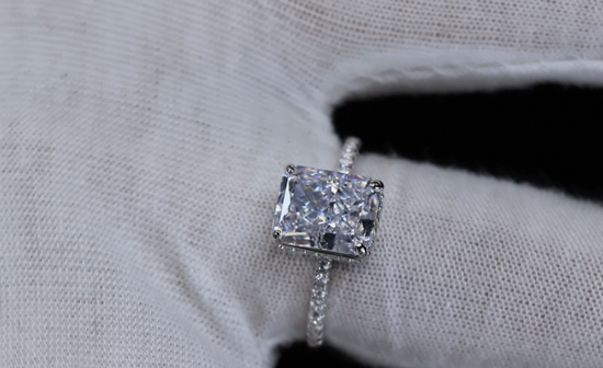 Womens Lab Diamond Engagement Ring