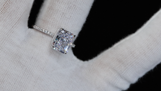 Womens Radiant Cut Diamond Engagement Ring