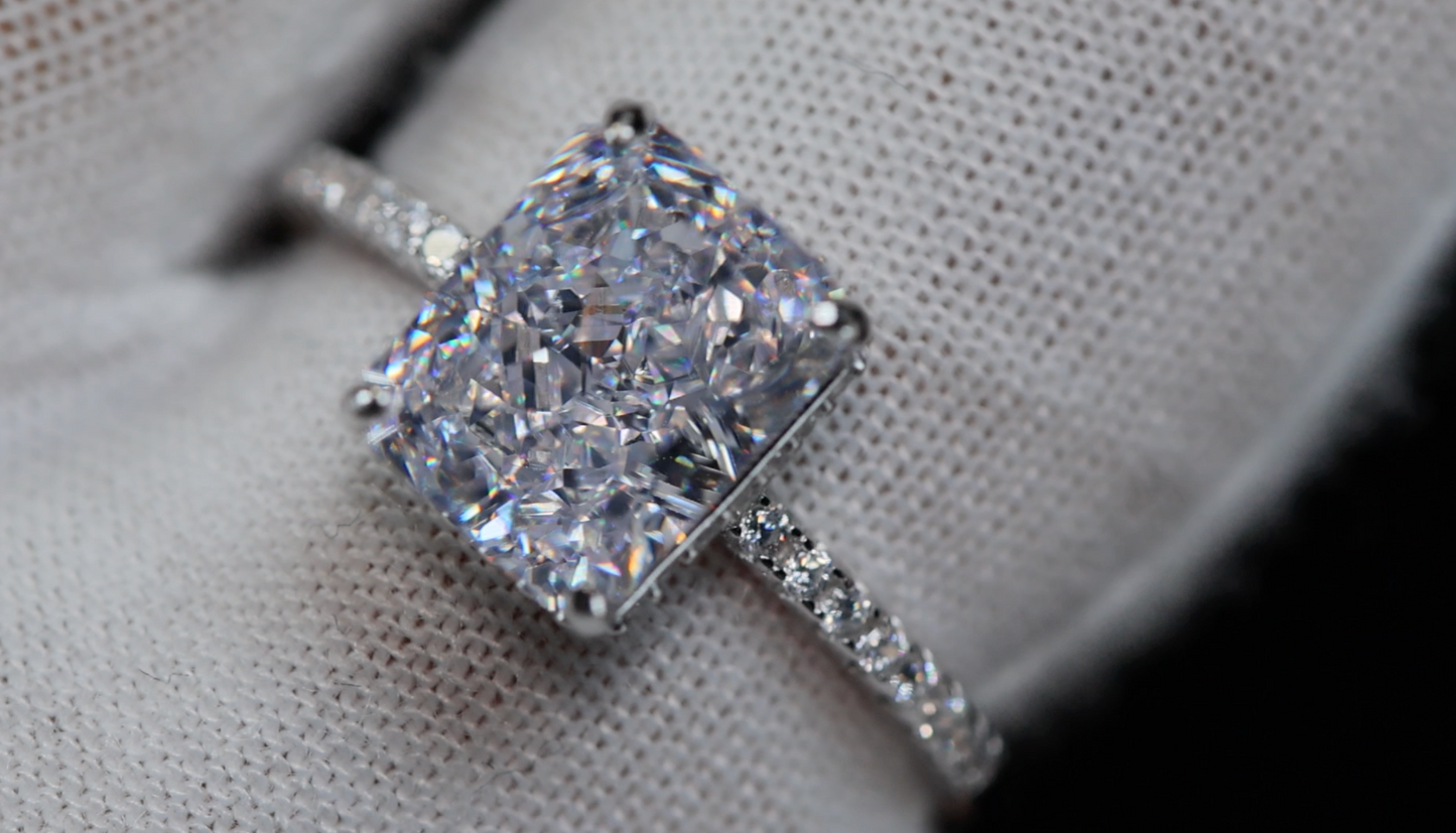 Womens Lab Diamond Engagement Ring