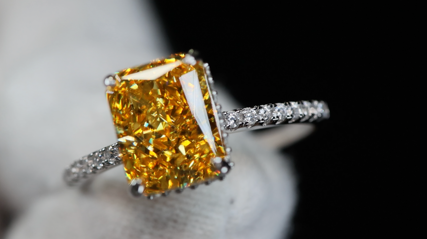 Yellow Lab Diamond Engagement Ring