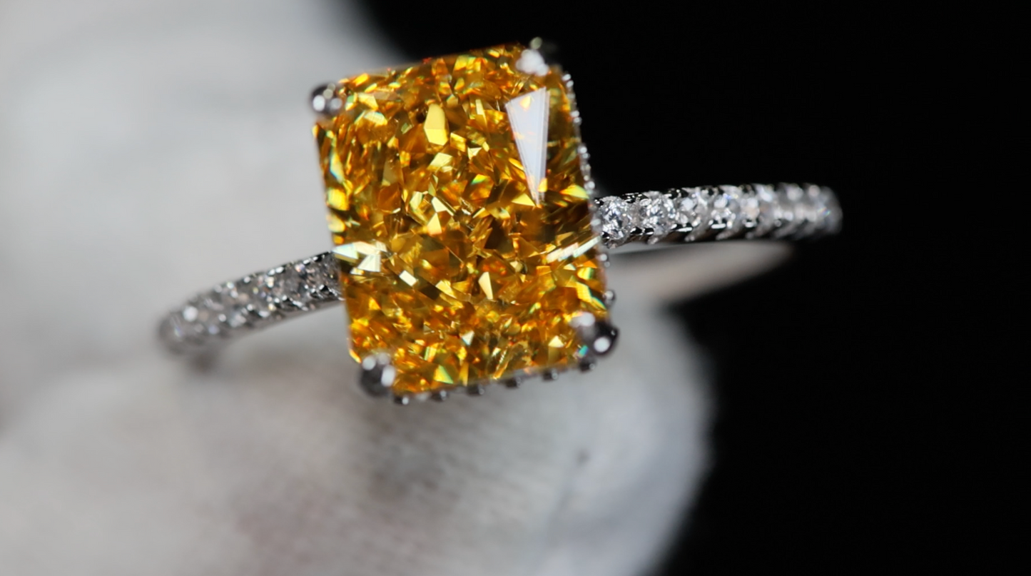 Yellow Lab Grown Diamond Engagement Ring