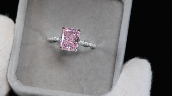 Womens Pink Diamond Wedding Ring