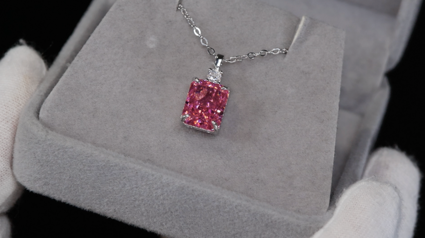 Pink diamond pendant