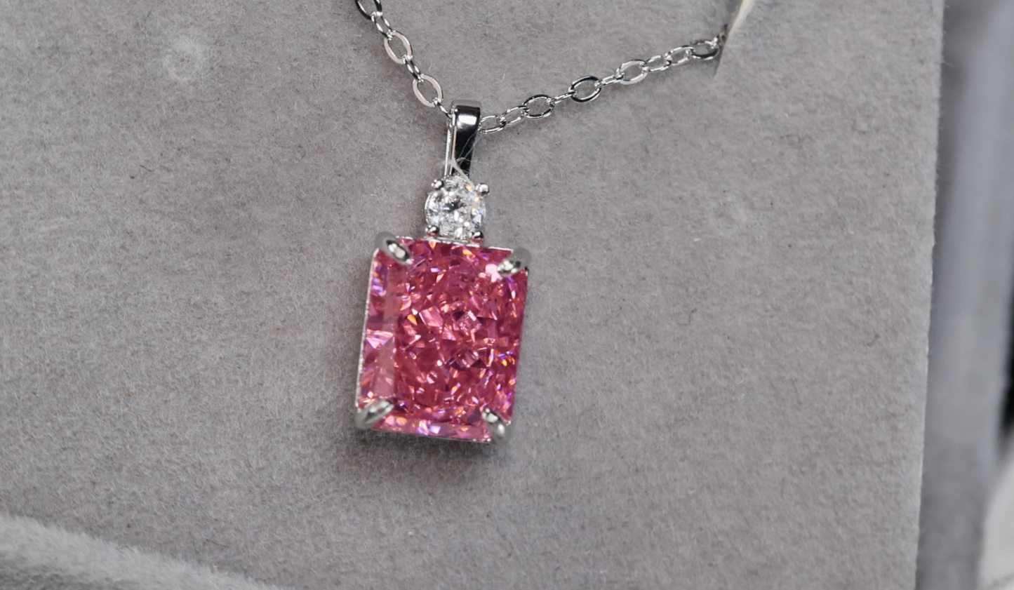 Pink diamond pendant