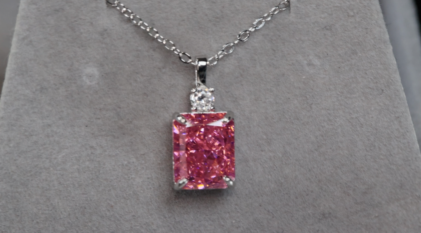 Pink diamond pendant