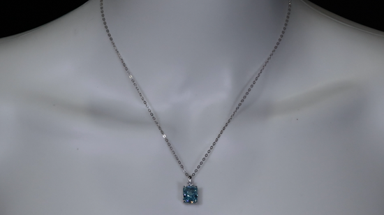 Womens Blue Lab Diamond Pendant