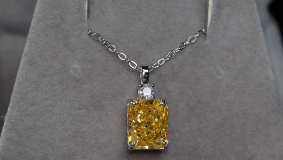 Yellow diamond pendant