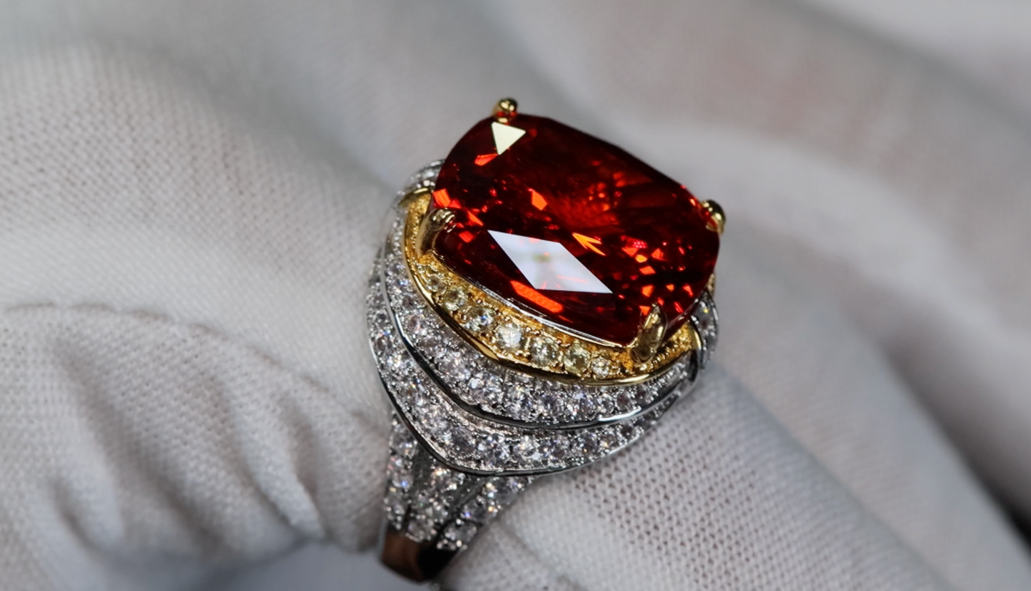 Womens Red diamond ring