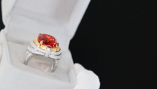 Womens Red diamond ring