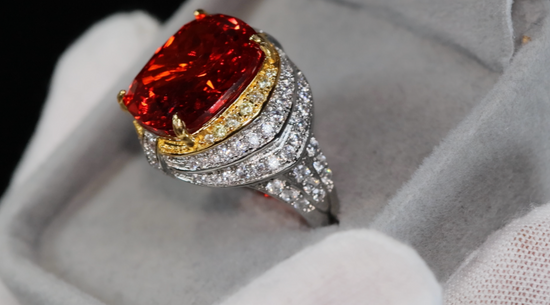 Womens Red diamond ring