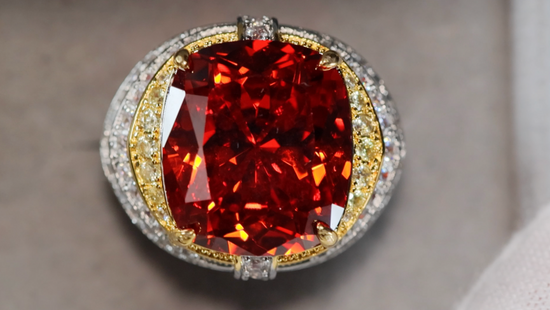 Womens Red diamond ring