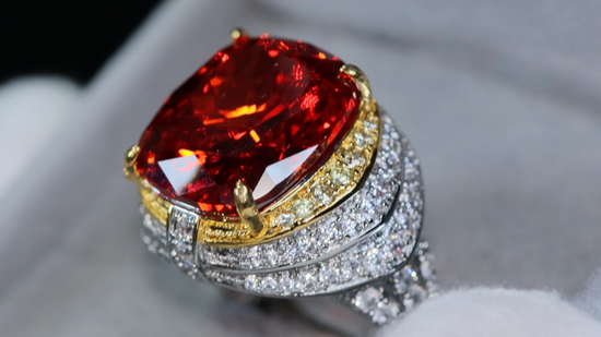 Mens Red diamond ring