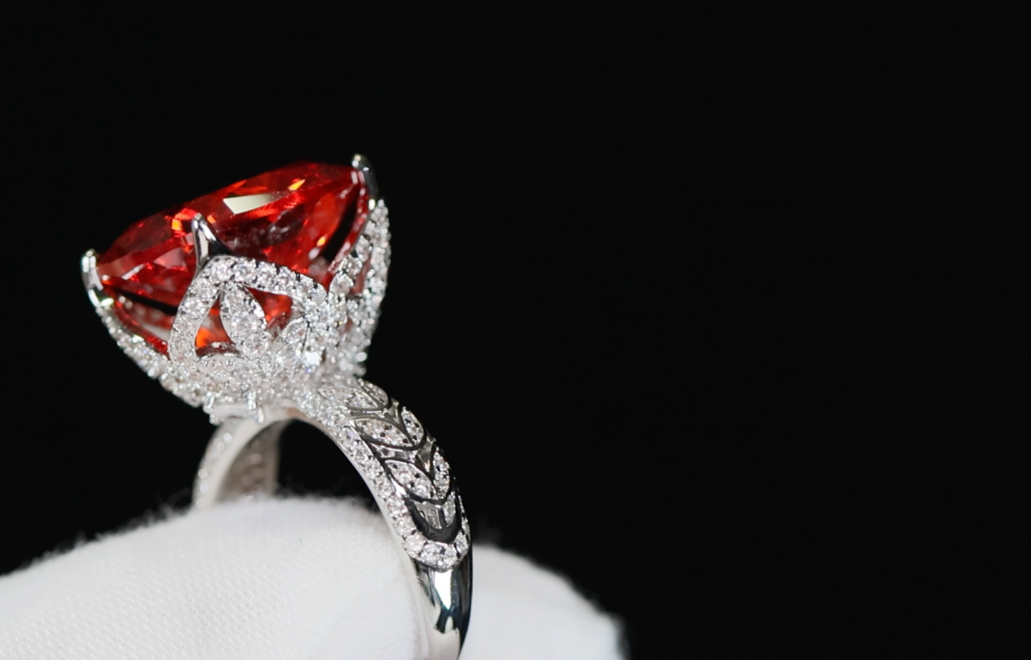 Womens Red diamond ring