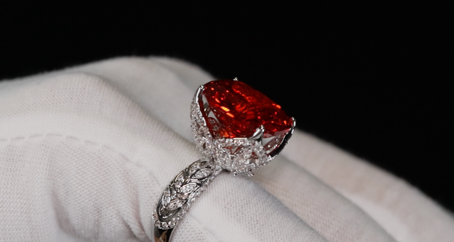 Womens Red diamond ring