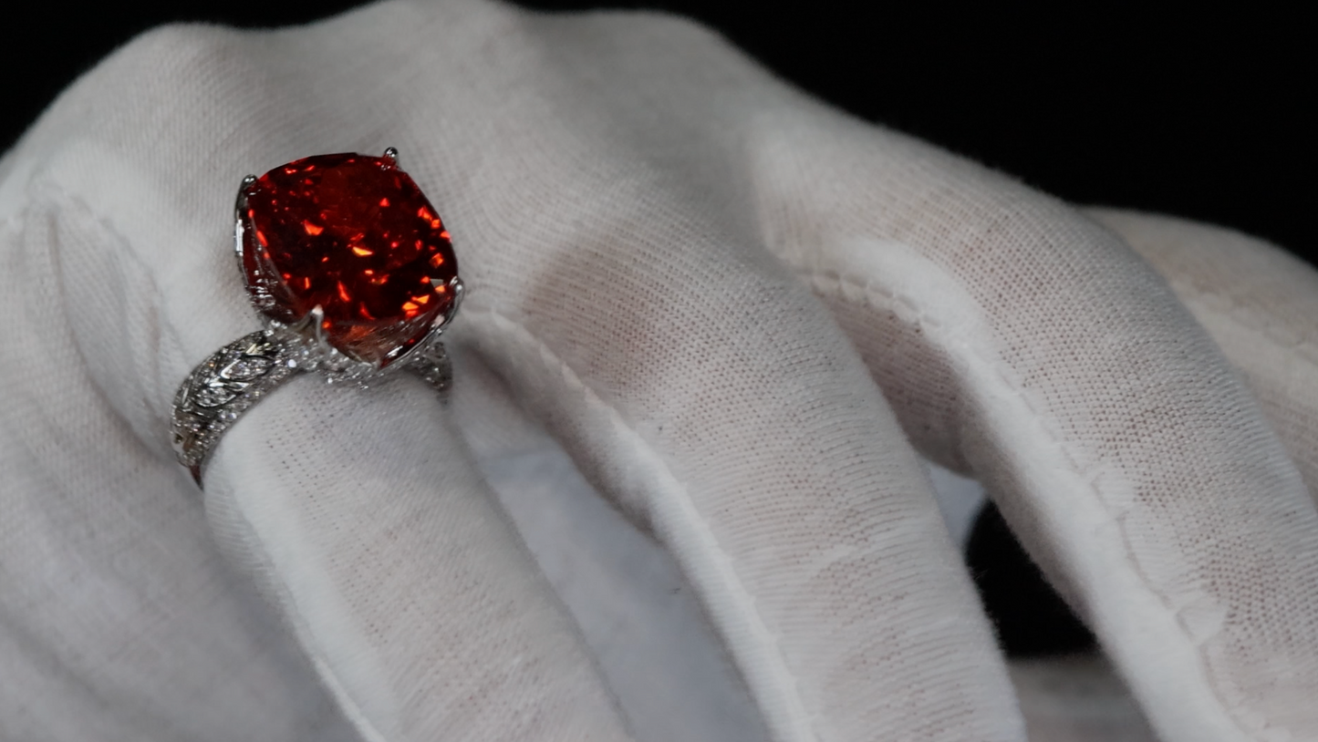 Womens Red diamond ring