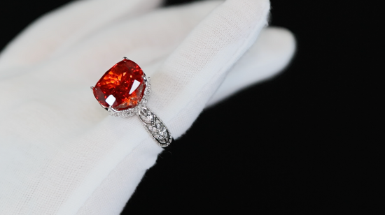 Womens Red diamond ring