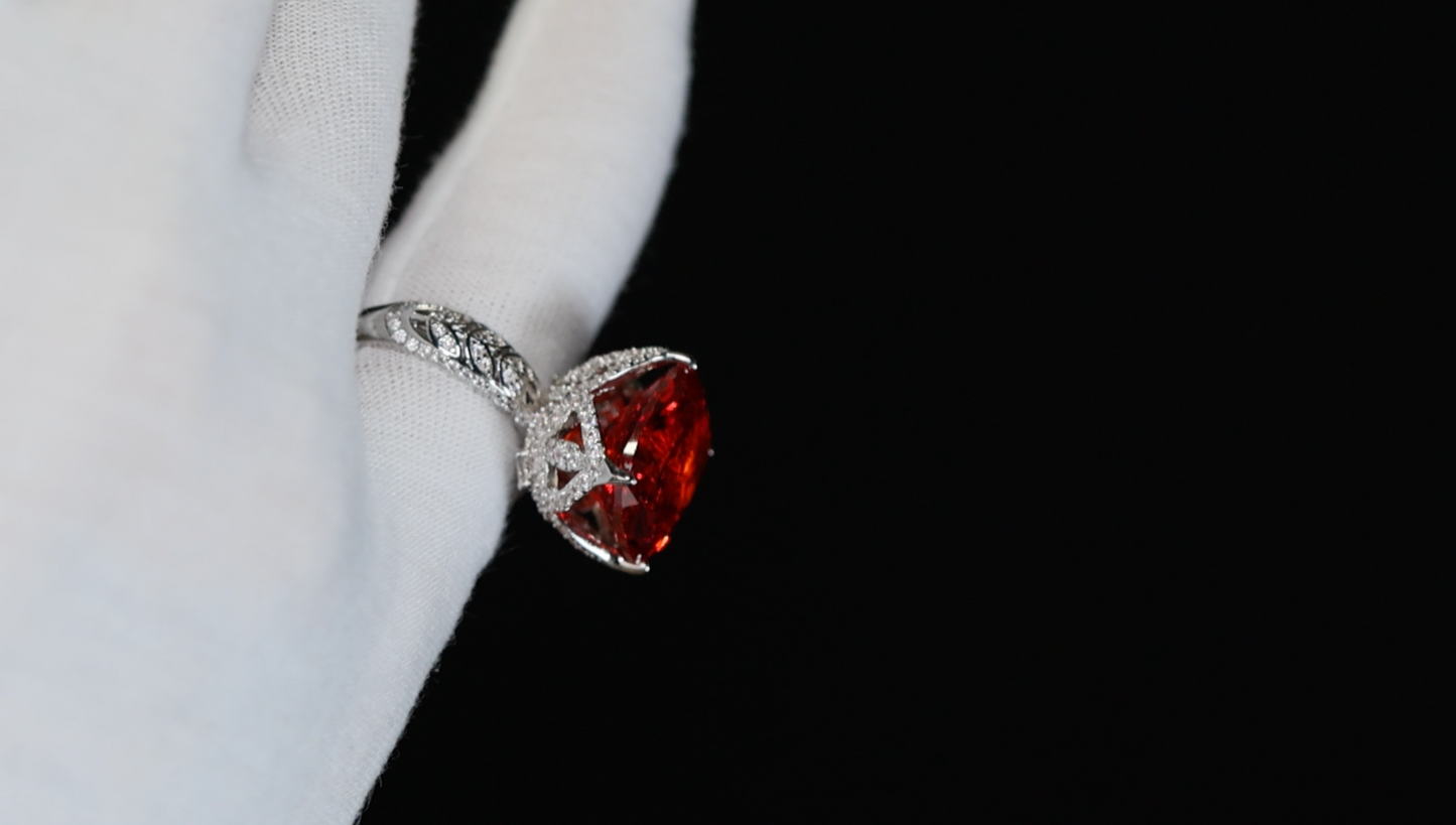 Womens Red diamond ring