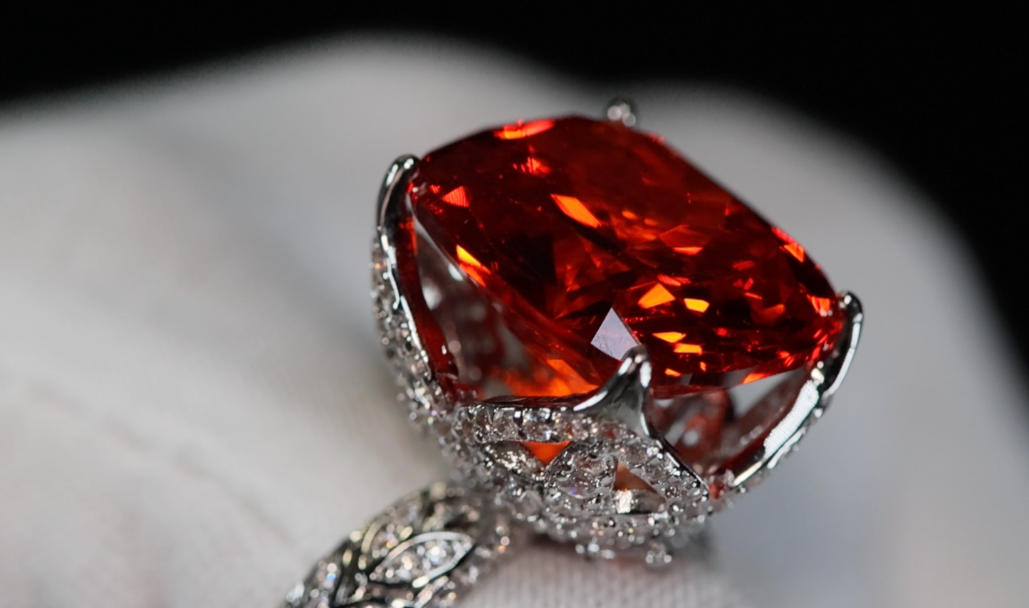 Womens Red diamond ring