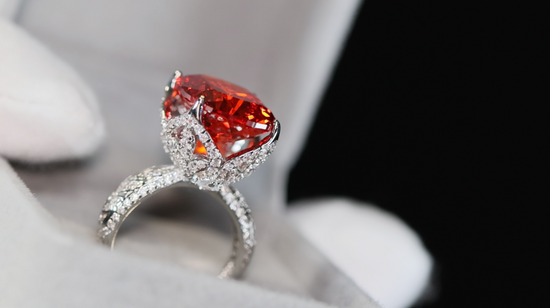 Womens Red diamond ring